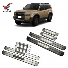 For Toyota Prado Land Criuser LC250  Doors Car Door Sill Guard Scuff Plate Protector Moulding Kit Car Accessories 4pcs/set