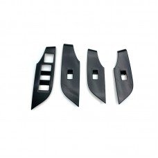 For Toyota RAV4 2019-2020 ABS Piano Black Car Accessories Interior Door Window Button Armrest Decoration Cover Trim 4PCS
