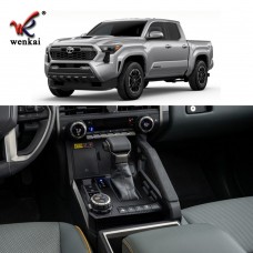 For Toyota Tacoma 2024 2025 Car Interior Accessories Gear Shift Panel Cover Decor Trim ABS Carbon Fiber Black 1pcs