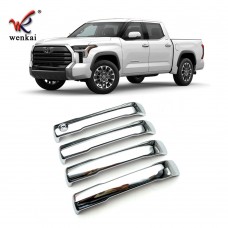 For Toyota Tundra 2022 Car Exterior Decoration ABS Chrome Side Door Handle Cover Trims Accessories

