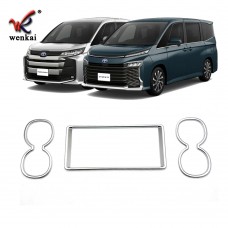 For Toyota Voxy 90 Accessories 2021 2022 Front Center Console Water Cup Holder Cover Surround Frame Protector Trim Sticker