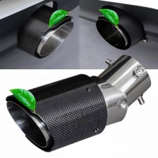 Yuechi Car Auto Real Carbon Fiber Adjustable Exhaust Tips Muffler End Tip Pipes Tail Throat 2.5 Inch 3.5inch