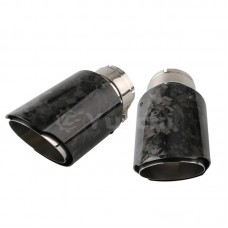 Yuechi High Quality Forging Texture Carbon Fiber Exhaust Pipe Car Universal Modify Muffler Tail Tips