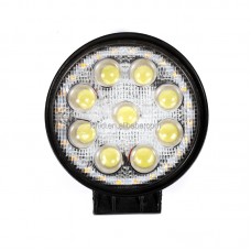 Autolamps Waterproof Ip68 12 24 Volt Led Work Lights 27w+12w Truck Atv 4x4 For Off-road Yellow And White Light