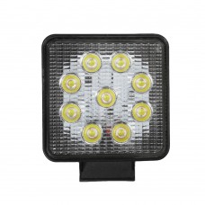 4 Inch Square White Light 27w Spot Beam 2700lm 40mm Led Working Light 6000k For Universal Cars Truck Boat