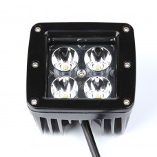 12v 24v Car Part 12w Led Working Light 2.5inch Square Light 1200lm Spot Beam 6000k For Offroad Suv 4x4