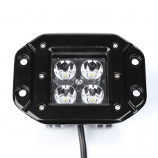 12v 24v Led Working Light 4.8inch Square Lamp 12w 1200lm Spot Beam White Light For Offroad Universal Truck Cars