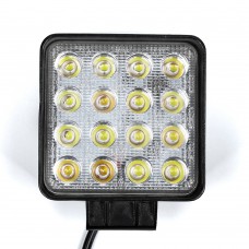 4inch Square 48w 16led 6000k 4800lm Square Waterproof Led Work Light For Off-road Suv Boat 4x4 Jeep Jk 4wd Truck