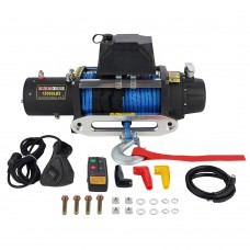 IP 67 Waterproof Electric Recovery 12v 13000lb 4x4 Synthetic Rope winch