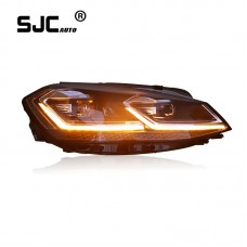 SJC Styling Head Lamp case for 2018-2020 Golf 7 MK7.5 Headlights LED DRL Lens Double Beam Bi-Xenon HID Accessories