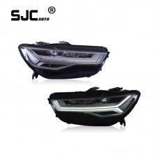 SJC Car Accessories Modified Spare Parts LED Headlamp Front Headlights for A6 C7 2016-2018 Year