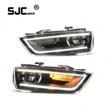 Sjc For Audi Q3 Headlight Assembly Q3 12-15 Modified Led High Xenon Headlight Led Headlight Day Running Light