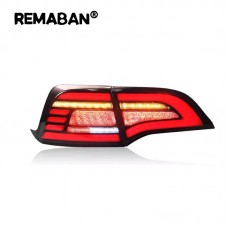 Remaban Car Tail Trunk Light Dynamic Turning Streamer Smoked Led Tail Lights Reverse Brake Taillight Lamp Kit For Tesla Model 3