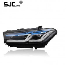 SJC Auto For BMW 5 Series G38 headlight assembly old retrofit 21 new LED laser headlight G30