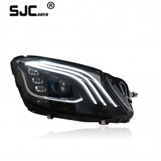 Sjc Auto Head Lights Parts For S Class W222 2014-2018 W223 Led Front Headlight Drl Daytime Light Projector Facelift