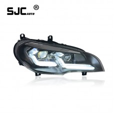 SJC Auto Car for 07-13 BMW X5 headlight assembly E70 old model changed to new full LED daytime running lightr turn signal