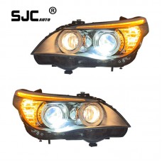 Sjc For Bmw 5 Series Headlights Assembly E60 Headlights 2003-2010 520 523 525 530 Led High Quality Front Lamp