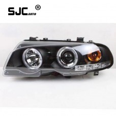 Sjc For 1998-2002 Bmw 3-series Angel Eyes Original Position E46 Newly Upgraded And Refitted Led Aperture Lens Headlamp Assembly