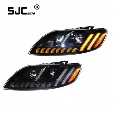 SJC Car accessories For Audi Q7 Headlight assembly 2006-2015 LED top quality front lamp turning daytime lamp