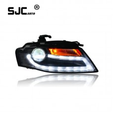 SJC For Audi A4L B8 car headlight 2009-2012 LED light guide high brightness xenon headlight assembly Auto accessories