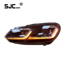 Sjc Led Headlights For Volkswagen Golf 6 Headlamp Assembly Upgraded Led Headlamp Wholesale 09-16 Running Lamp Car Parts