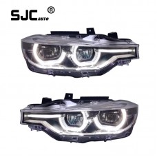 SJC Auto Fit for 2012-2015 BMW 3 series Headlights Assembly F30 F35 Retrofitted LED Spoon Daytime Running Lamp Turn Signal