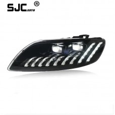 SJC Auto Fit for Audi Q7 LED Headlights Daytime Running Light Dual Lens Headlights Assembly 2006-2015