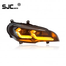 SJC Auto Car Lamps for BMW X5 E70 Headlamps 2008-2013 New Full LED Headlight Assembly High Quality Daytime Running Lights