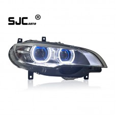 SJC Auto Head Light For BMW X6 E71 08-14 headlight assembly modified LED daytime running light LED lens headlight