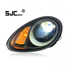 SJC Auto Car Head Lights for Porsche 2004-2008 Boxster 987 headlights LED Lens Upgraded Cayman Headlights