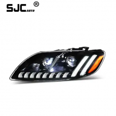 SJC Auto Car Accessories Headlight for Audi Q7 06-15 Headlight Assembly Modified New Q8 Headlamps LED Laser Lens Streamer Lights