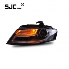 SJC Auto for Audi A4L B8 2009-2012 Headlights Assembly Lens LED Light Modification Front Lights High-quality