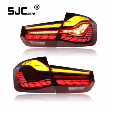 SJC FOR BMW 12-18 3 Series M3 F30 F35 F80 GTS taillight assembly modified Dragon scale full LED water turn signal light