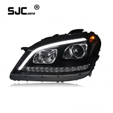 SJC For 05-08 Mercedes-Benz W164 headlight assembly ML350 ML500 modified LED lens daily running light water steering