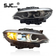 SJC Auto for BMW 2-Series F22 F23 Headlights Assembly 2014-2021 Modified LED Lens Daytime Running Lights Turn Signal Lights