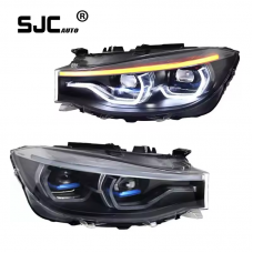 SJC Automotive Accessories for BMW 3 Series M3 GT F34 Daytime Running Headlights Assembly 2013-2019 LED Turn Signal Front Lamps