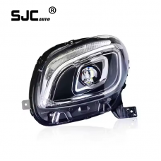 SJC Car Parts LED headlight for Mercedes Benz Smart with blue lens LED Daytime Running Lights plug and play New Upgrade