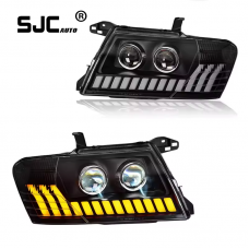 SJC High Quality Auto Parts LED Front Headlights For Mitsubishi Pajero V73 V75 V77 Driving Daytime Running Headlamps 2000-2012