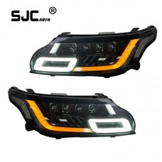 SJC Upgrade to 4 lens matrix LED headlamp headlight plug and play for Range Rover Sport head lamp head light 2014-2017