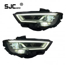 SJC Car Lights for Audi A3 Headlight Projector A3 Dynamic Signal Head Lamp LED Headlights Drl Lens Automotive Accessories