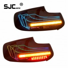 SJC Auto Parts Taillights Assembly for BMW 2 Series M2 F22 F87 2014-2021 LED Dynamic CSL RGB Style Rear Brake lamp Plug And Play