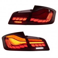 SJC Auto for BMW 5-Series F10 F18 Taillights Assembly 11-17 Modified GTS Style LED Rear Lamps Daytime Running Light Turn Signal