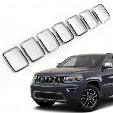 7pcs/set Chrome Decorative Circle Front Grille Insert Chrome Circle 68405259aa For Jeep Compass 2017-2018