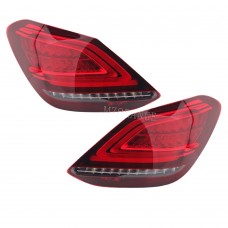 Upgrade Red Tail Lamp Taillamp Taillight Backlight Back Rear Lights Lamp LED Tail Light For Mercedes Benz C Class W205 2014-2018