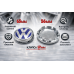 Колпачки для литых дисков Volkswagen 65/56 мм, заглушки ступицы Фольксваген VW, черные хром, 4 шт.