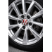 Колпачки для литых дисков Volkswagen 65/56 мм, заглушки ступицы Фольксваген VW, красные хром, 4 шт.