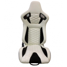 Hot Sale Jiabeir Universal Reclinable White Pvc Carbon Look Leather Bucket Racing Seats 9008 Series