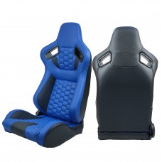 Jiabeir 9008 Blue High Quality Leather Adjustable Simulator Sim Bucket Car Racing Seats