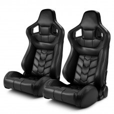 Jiabeir 9009 Black High Quality Leather Car Vehicle Gaming Station Simulator Universal Adjustable Sim Bucket Racing Seats