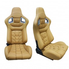 Jiabeir 9009 Beige High Quality Leather Car Vehicle Gaming Station Adjustable Racing Seats